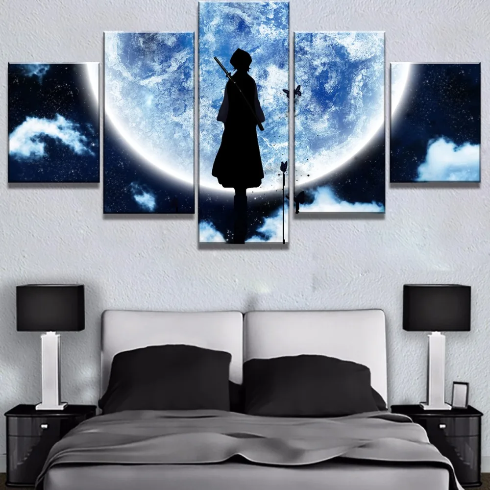 

5 Piece Anime Poster Large Bleach Moon Decoracion HD Print Paintings on Canvas Wall Art for Home Decorations Wall Decor Cuadros