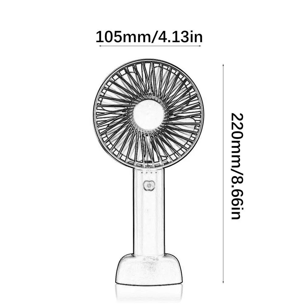 

Handheld Mini Fan Home Office Electric Personal Air Conditioning Fan Cooler Fan With Base Gift