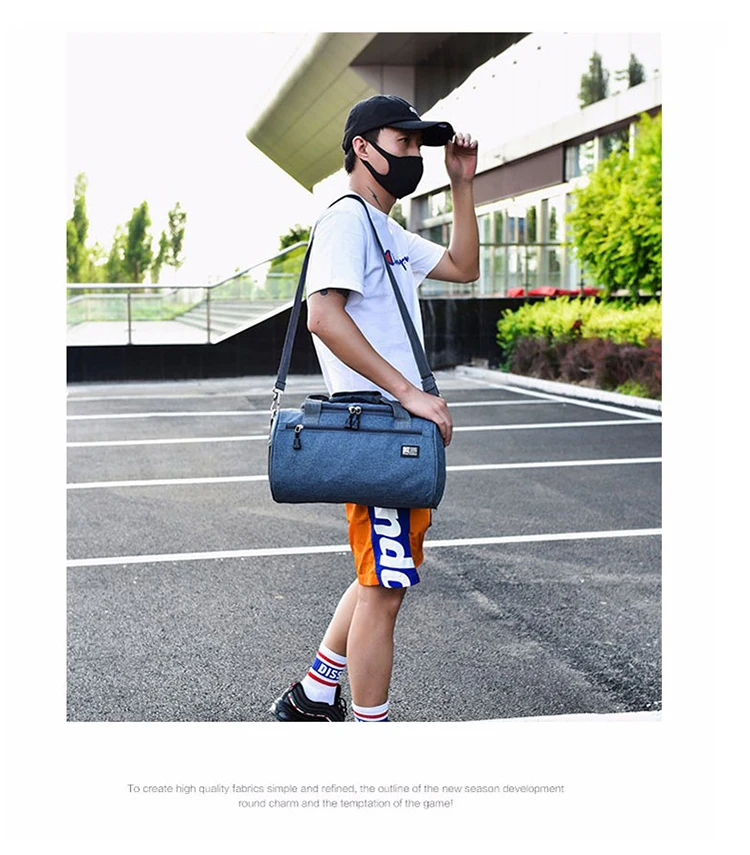 Sport Travel Handbag Large Capacity Fitness Gym Bag Luggage Waterproof Swimming Training Yoga Bag Multifunction Men Women Bags