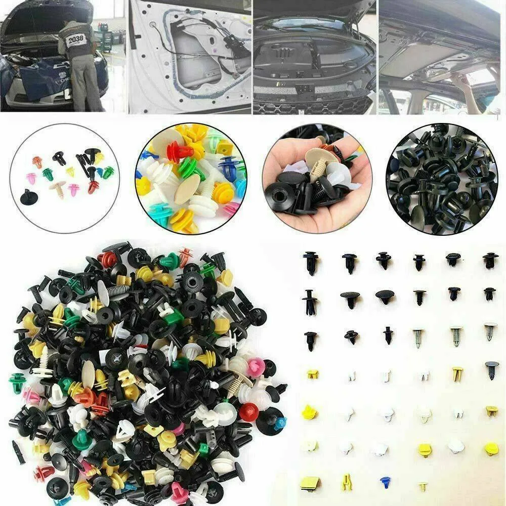 

Screw Rivet Clips Set Trim Automobile Surfaces Bumpers Car Door Driver