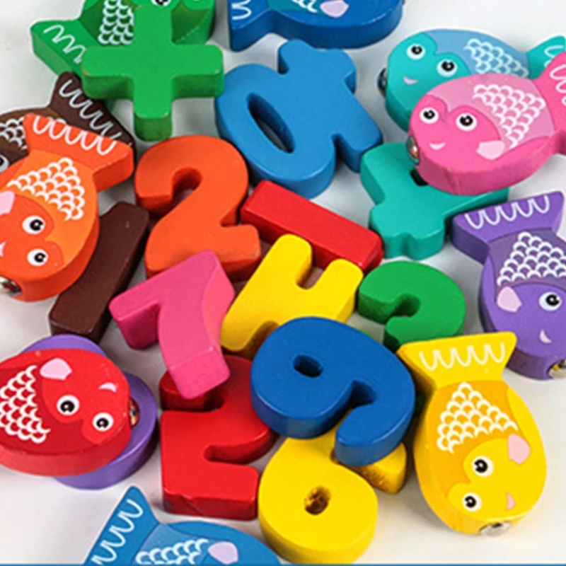 

Montessori Educational Wooden Toys Children Busy Board Math Fishing Knocking Piano Preschool Kids Toy