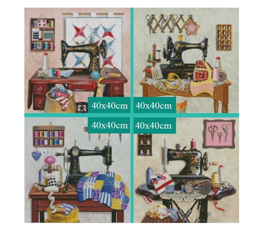 Полноразмерная 5D Вышивка крестиком FUYUN швейная машина алмазная живопись мозаика