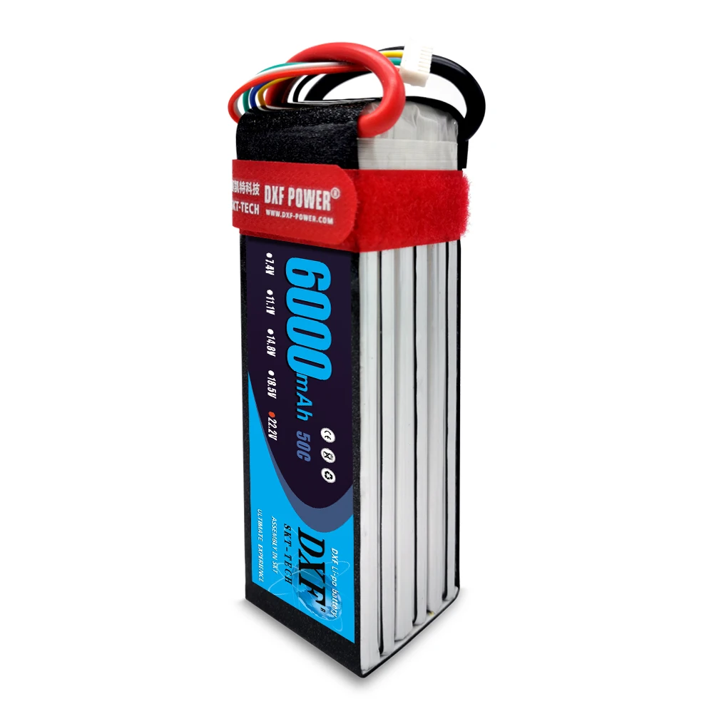 2 шт. DXF Bateria AKKU 22 V 6000mAh 50C 100C 6S RC LiPo батарея для самолета вертолета квадрокоптера