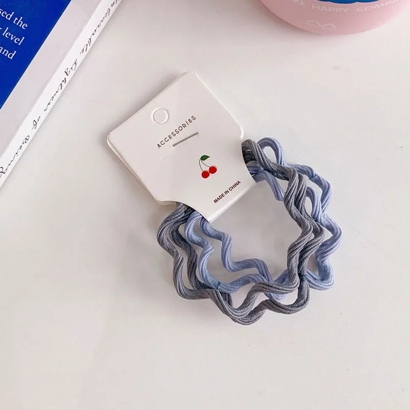 

4Pcs/Set New Women Girls Cute Wave Hair Scrunchies Hair Bands Sweet Scrunchie Headband Rubber Bands Hair Accessories