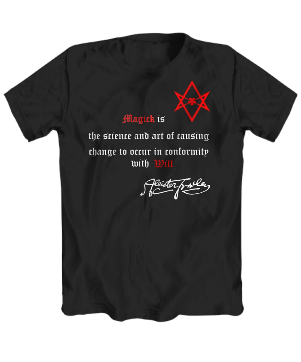 Футболка Thelema Magick Is Definition Aleister Crowley футболка с гексаграммой и единорогом большая
