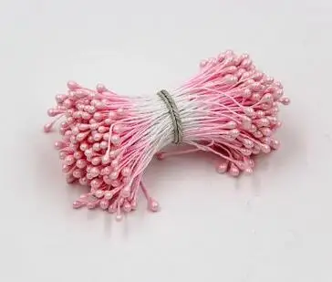 Pink 100 шт/партия искусственные цветы тычинки с днем рождения украшения детский душ Свадебные украшения Флорес Рождественский Декор - Цвет: Pink