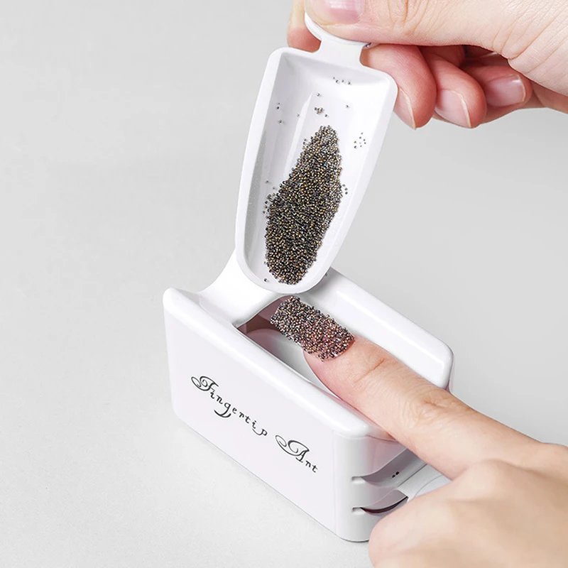 Double Layer Nail Tool French Recycling Powder Box Dipping Powder Collection Container Manicure Glitter Powder Storage Tools