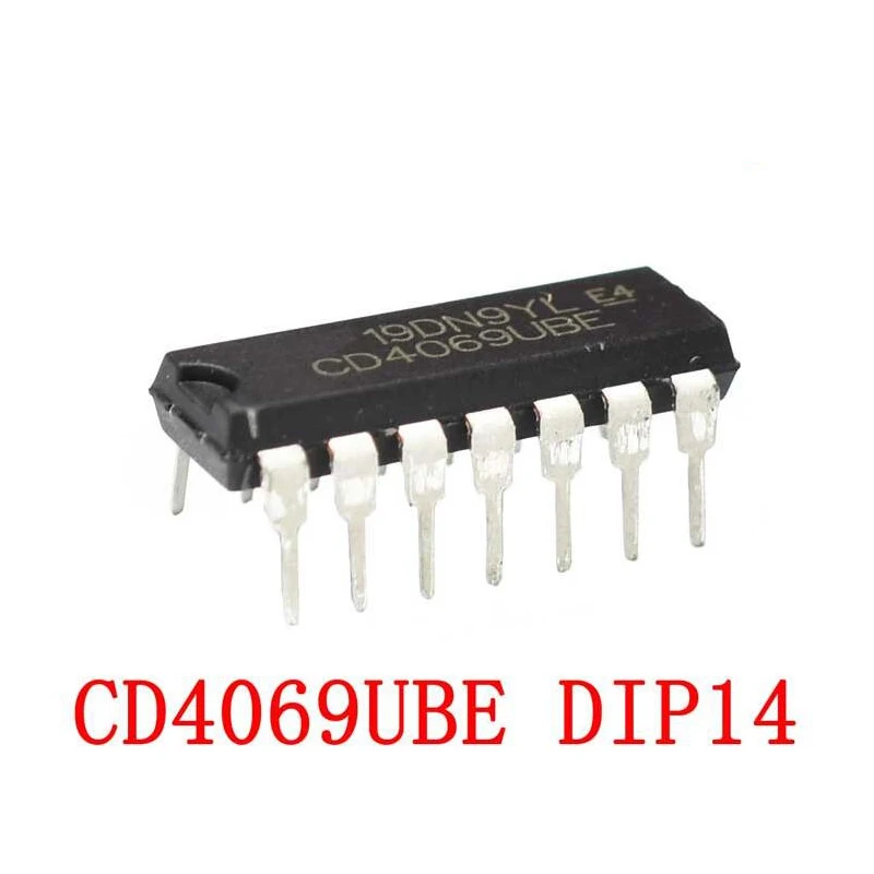 Новый и оригинальный чипсет IC CD4069UBE DIP-14 CD4069U CD4069BE CD4069 4069 DIP14, 10 шт.