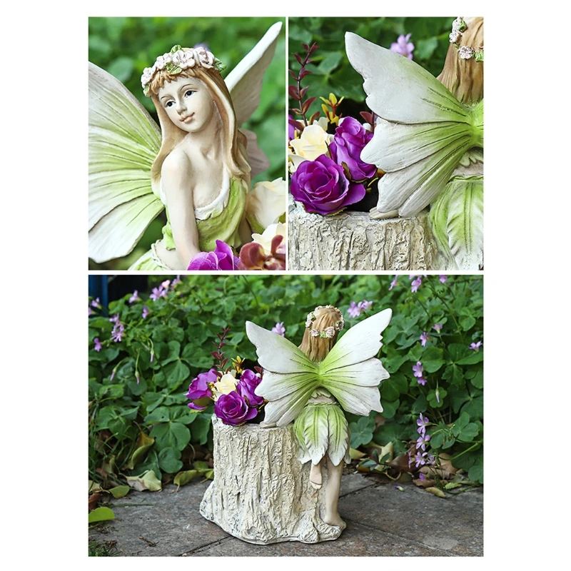 

Fairy Garden Fairies Figurines Planter Pot Accessories for Outdoor Garden Decor