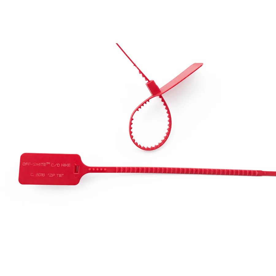 zip tie 3 Черные белые оранжевые напечатанные «шнурки» плоские шнурки обуви с галстуком-молнией для белого «десять» ручной работы на заказ для кроссовок сапоги - Цвет: zip tie 3