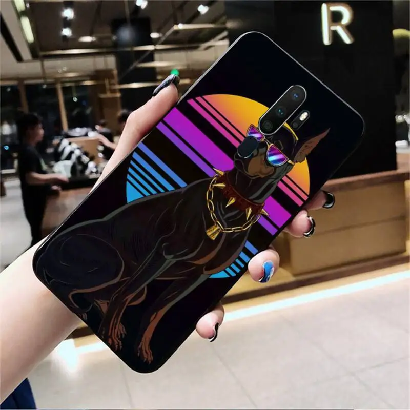 

LJHYDFCNB Handsome Dog Phone Case For Oppo Reno2 Z 2Z Realme5 6 Pro R9 11 Plus 15 17 Pro