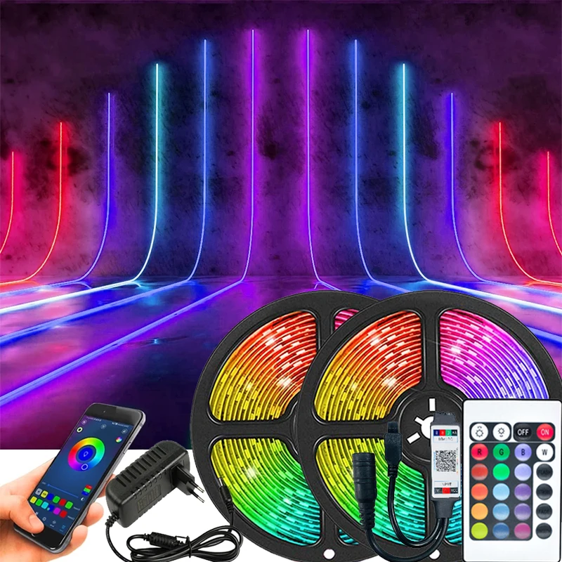 

Led Light Strip 2835 DC12V Bluetooth-compatible with Remote Led Lights for Room Ambient Light Home Decor Outdoor Waterproof Wall