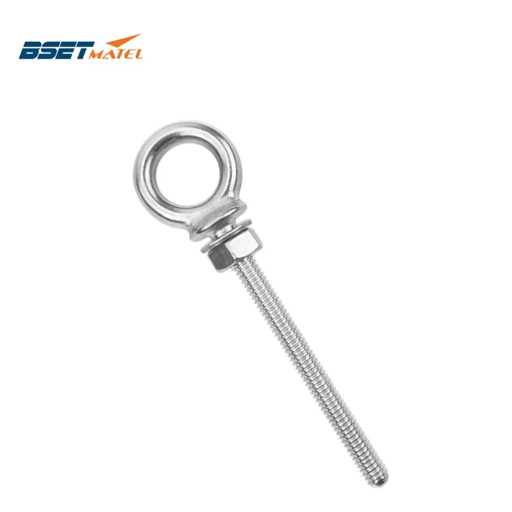

BSET MATEL M6 * 60 мм Морской сорт 316 нержавеющая сталь удлиненные подъемные болты для глаз болты для поднятия Глаз Болты кольцевые петли отверстие ...