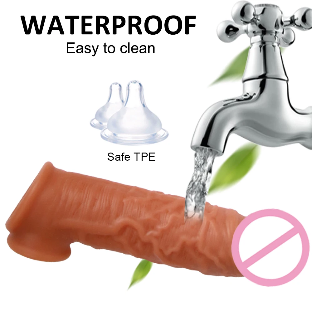 Многоразовые презервативы на пенис кольца для мужчин толстая накладка Накладка