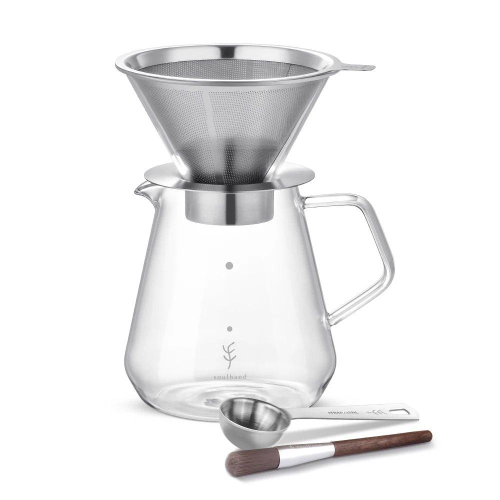 800 мл Стекло Кофе чайник Cafetera заварник залить горячий горшок Воронка-дриппер для