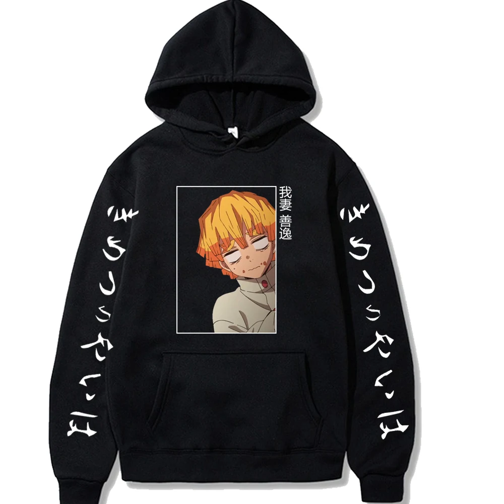 

Women Hoodies Demon Slayer Women Pullovers Hoodies Sweatshirts Agatsuma Zenitsu Print Anime Hoody Streetwear Tops