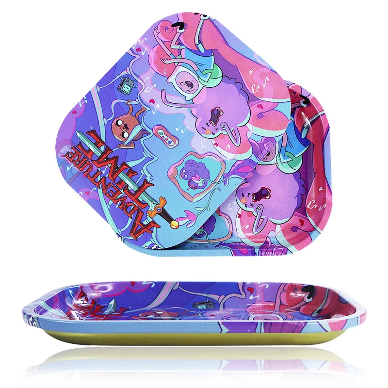 Табачные аксессуары 18*14 см поднос для сигарет с крышкой жесть табака