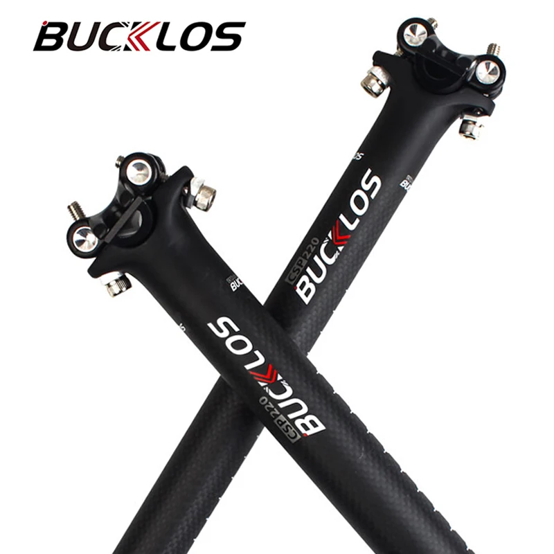 

BUCKLOS 31.6MM Bicycle Seatpost Superlight Carbon Road Bike Seat Post 27.2/30.8 x 350/400MM Matte MTB seat tube Parts