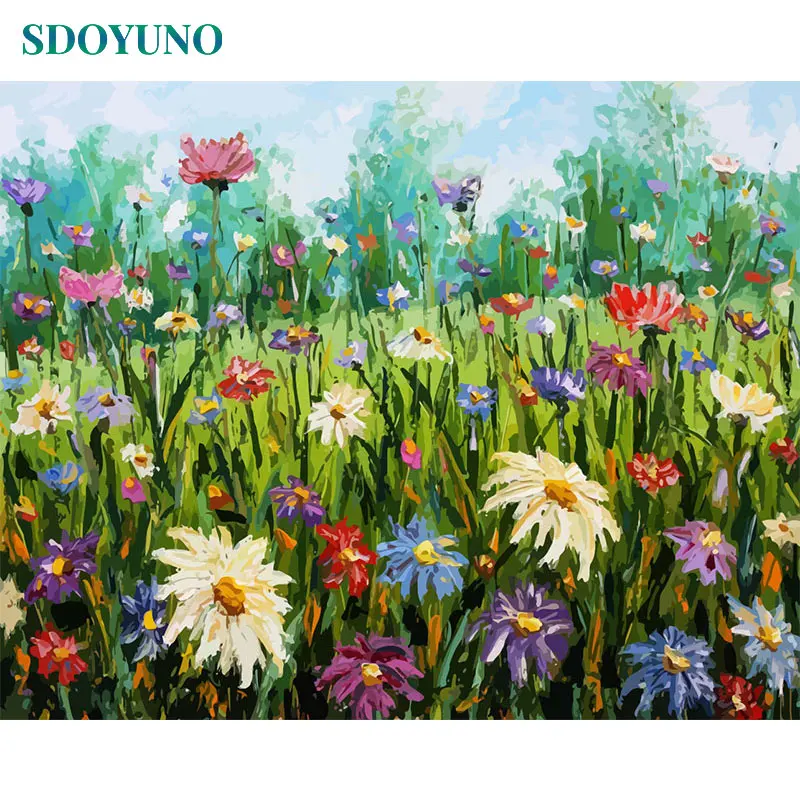 Набор для рисования по номерам на холсте хризантемы 60 х75 см|Рисование и