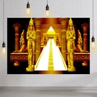 Виниловый фон для фотосъемки с изображением Фараона, сфинкса, лестницы, египетской королевы, дворца, золота, виниловая ткань для дня рождения