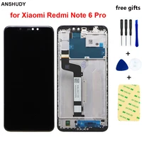 6 26 for xiaomi redmi note 6 pro lcd touch screen digitizer assembly repair parts for redmi note6 pro lcd display 1080 x 2280