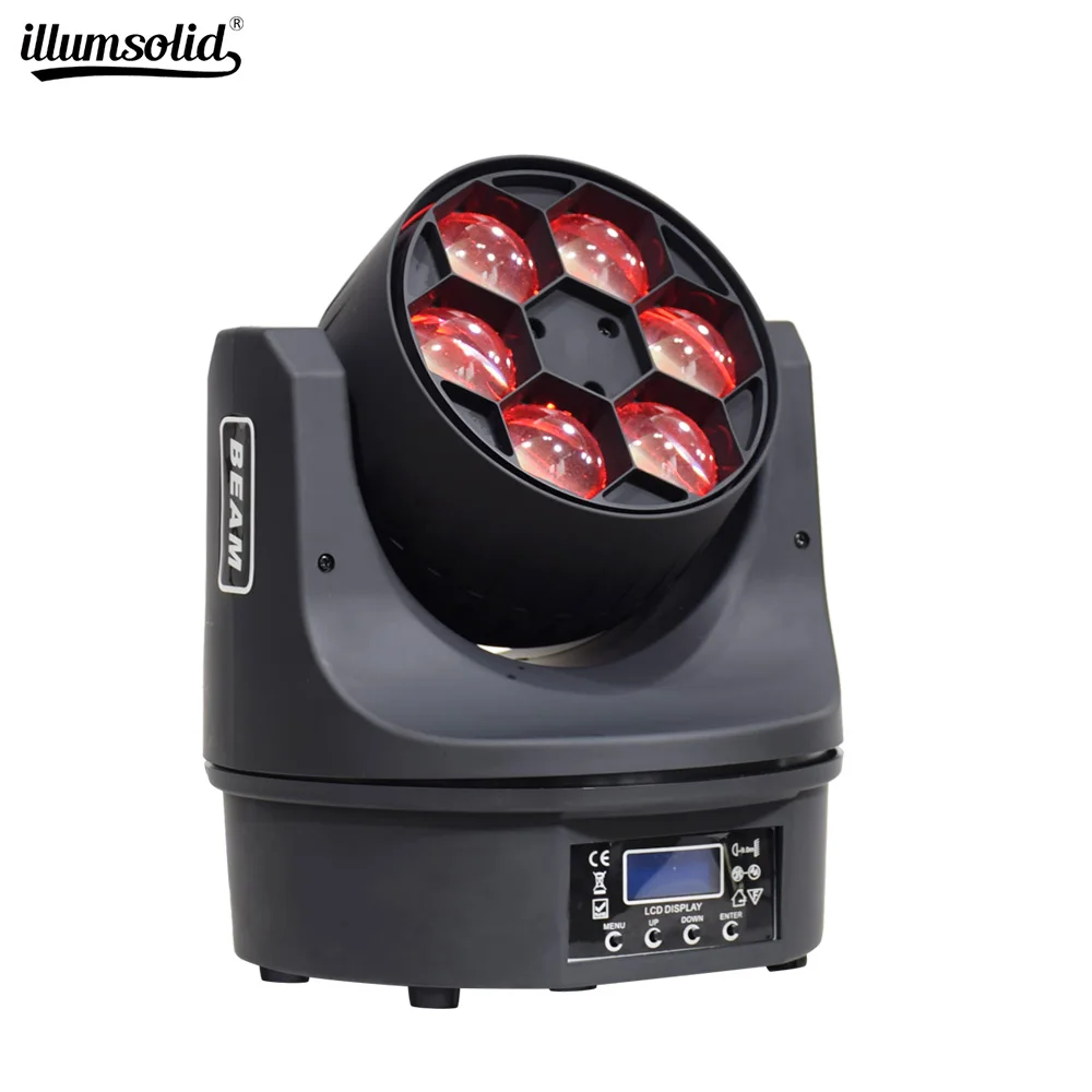 Светодиодный луч мыть глаза пчел 6x15 Вт Rgbw светильник движущаяся голова