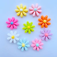 20 cute cartoon color resin flower series flat back scrapbook diy embellishment mobile phone case accessories 061