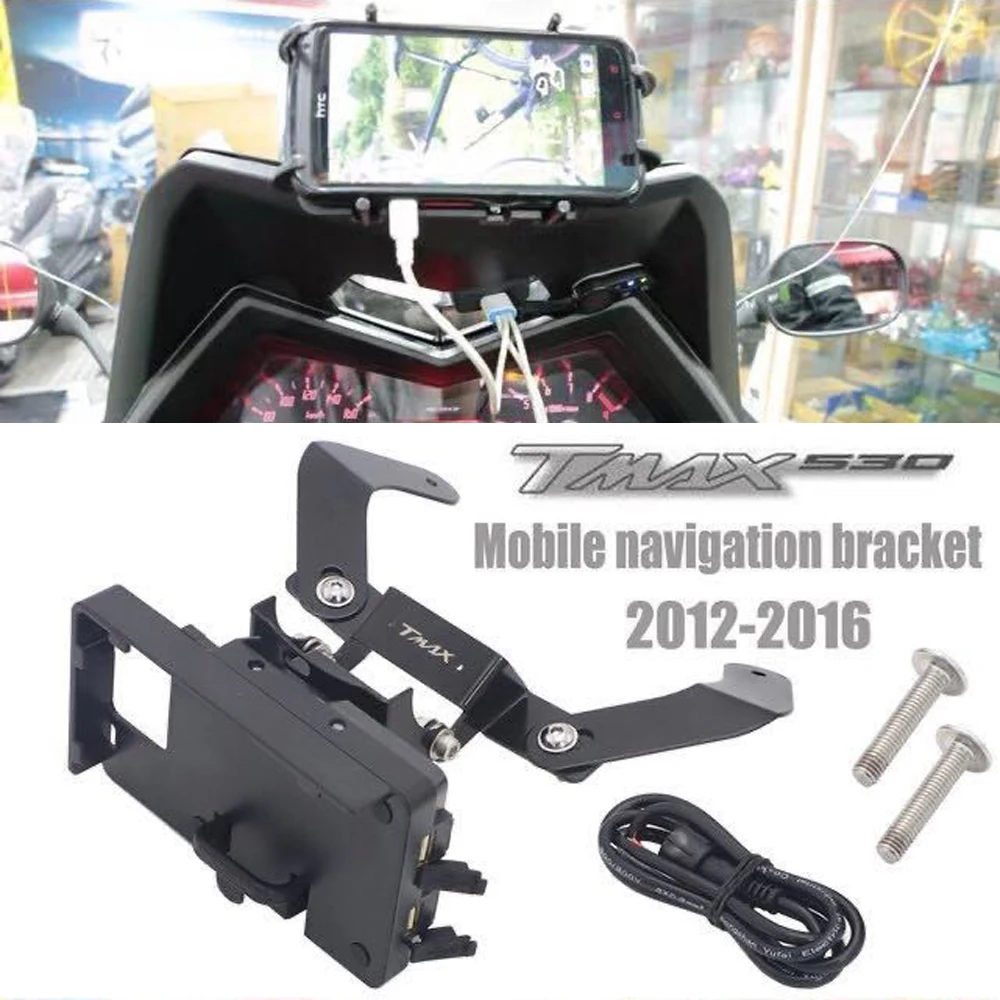 Windscren Кронштейн Держатель для смартфона GPS YAMAHA TMAX 530 T MAX 2012 2016 2015 2014 2013 аксессуары