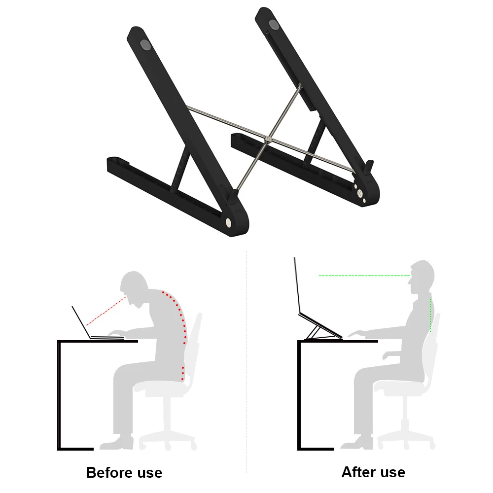 Складная портативная Регулируемая подставка для ноутбука держатель настольного