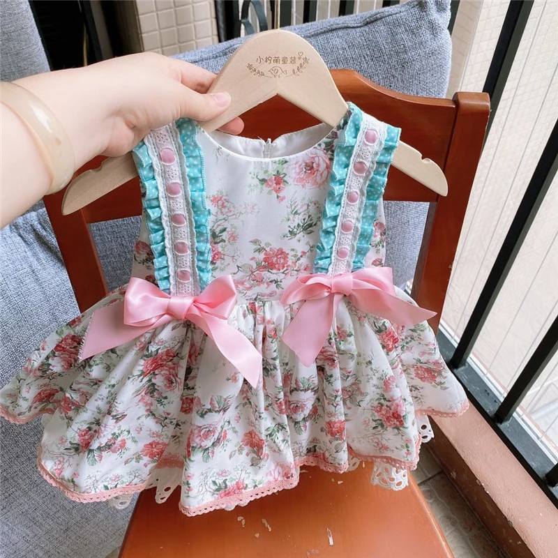 2020 летнее поступление испанское платье принцессы с цветочным рисунком милое