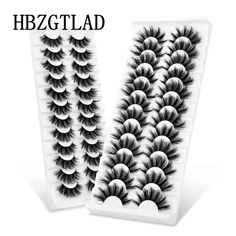 HBZGTLAD 2/12 пар 3D норковые ресницы натуральные накладные Искусственные длинные для