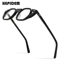 hepidem acetate glasses frame men retro vintage square eyeglasses women myopia optical prescription spectacles eyewear 9168
