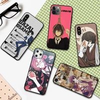 yndfcnb japan anime bungou stray dogs dazai osamu phone case for iphone 13 11 12 pro xs max 8 7 6 6s plus x 5s se 2020 xr cover