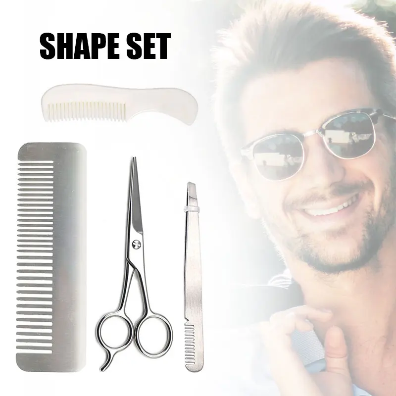 5 шт. расческа ножницы Пинцет Набор борода щетка антистатические уход гребень для