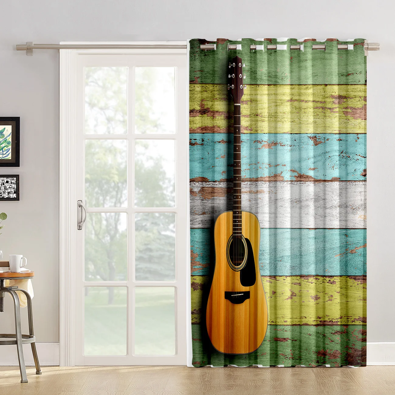 Поп фолк гитара занавески для гостиной спальни кухни уличная ткань Детские