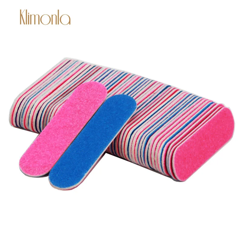 Пилочки для ногтей 200 шт./лот из розового и синего дерева Шлифовальные пилочки