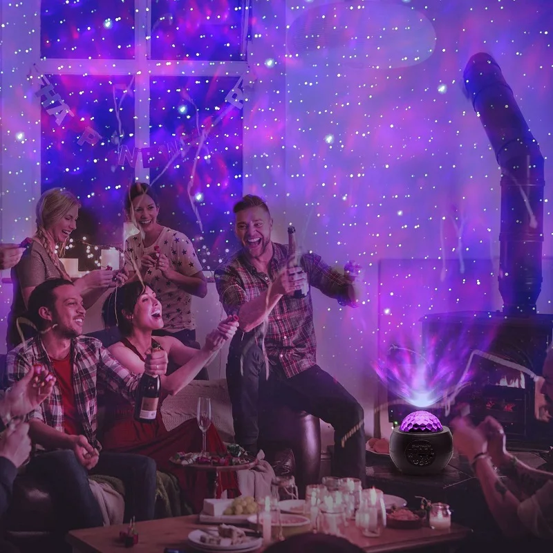 Светодиодный ночник с проекцией звездного неба светильник со спящей луной