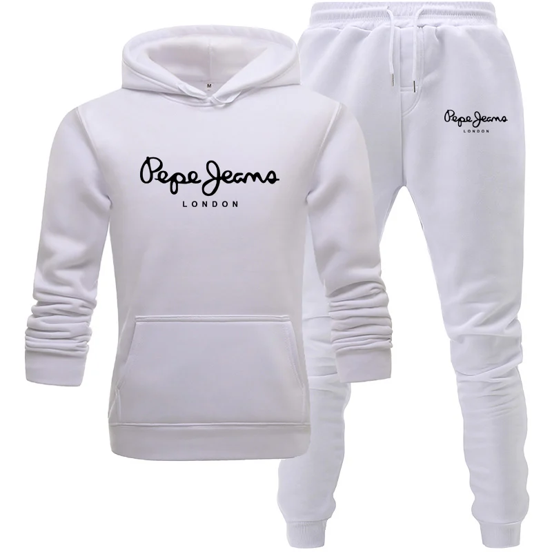 

2021 Autumn Winter Hot Brand Two Pieces Sets Thick hoodies Tracksuit Men/women Sportswear Gyms Fitness Training Sweatshirts S-3X