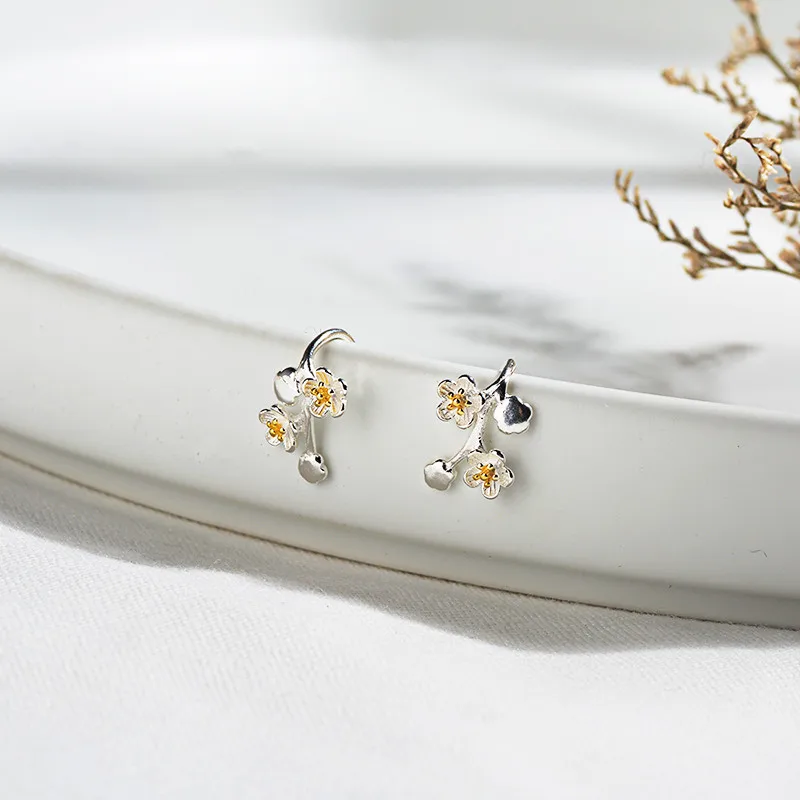 Клипсы для ушей женские модные простые национальные капли клея вишневого цвета