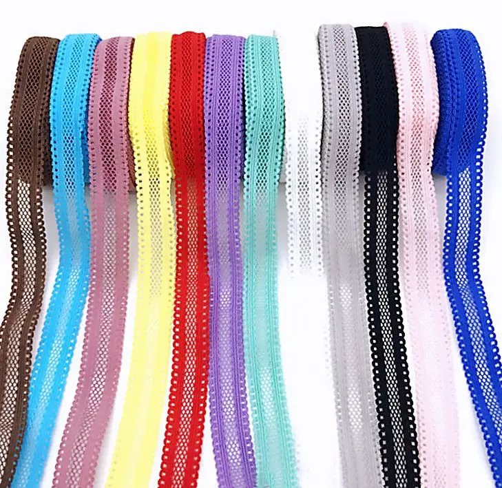 15 мм кружевная эластичная лента с отверстиями 10 ярдов материал ручной работы