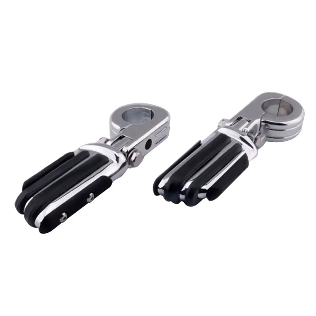 

Motorcycle Foot Pegs with Mounting Bracket Foot Rests, Adjustable, Highway Pegs for Yamaha, 32mm / 1.25 inch Engine Guards