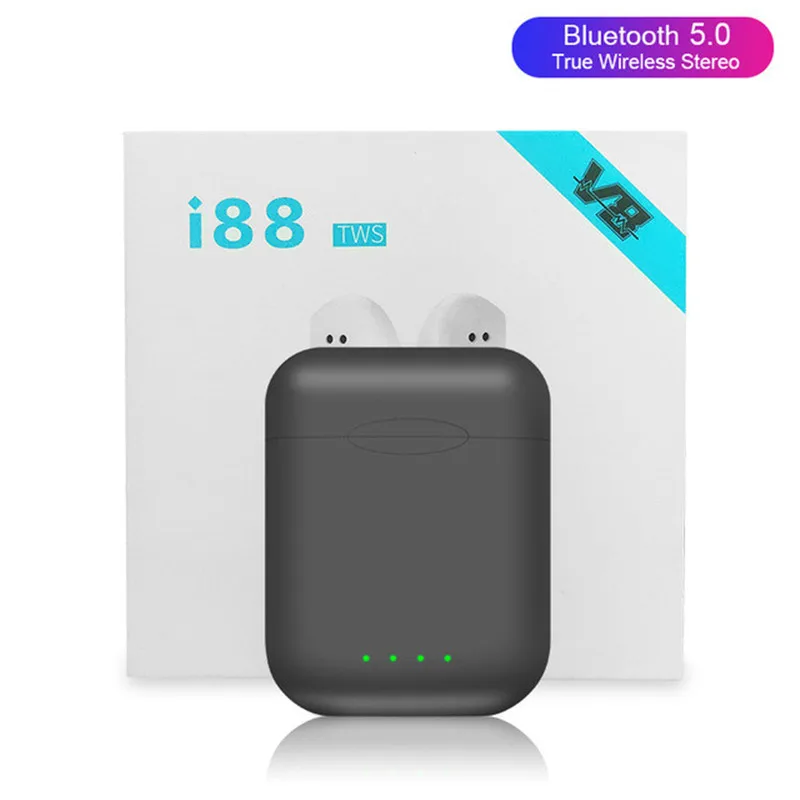 Gray AMTERBEST I88 Tws Bluetooth наушники сенсорное управление беспроводные наушники для IOS Android PK I10 Tws I12 Tws I20 I30 I60 I80 I100 - Цвет: Gray