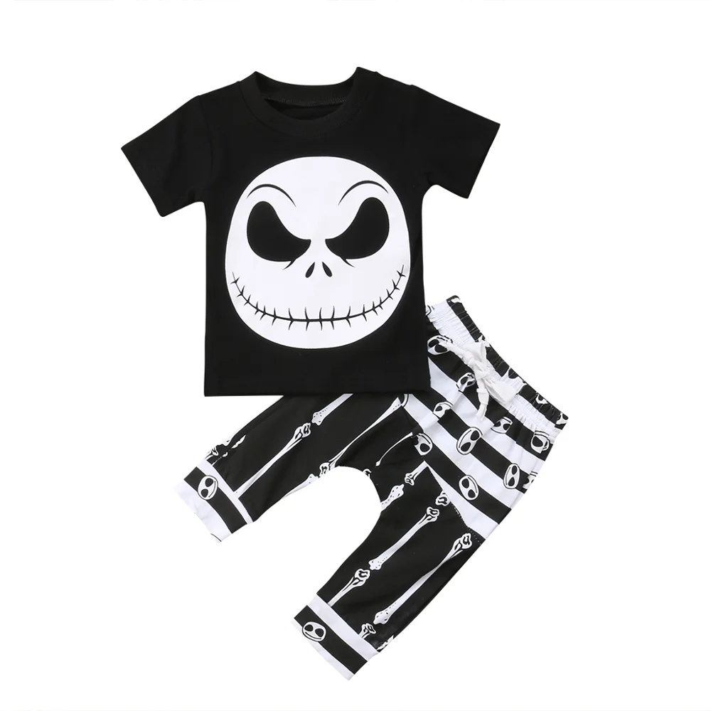 Halloween suit skull ghost festive costume 0-3 years old |