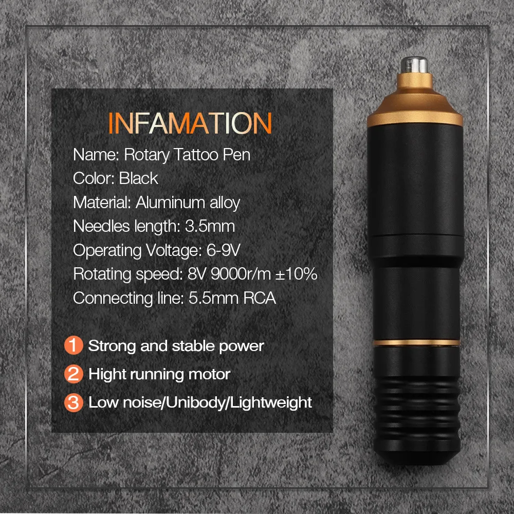 Новинка 2019 ротационная тату машинка с лучшим Мотором для мастера шнур RCA картридж