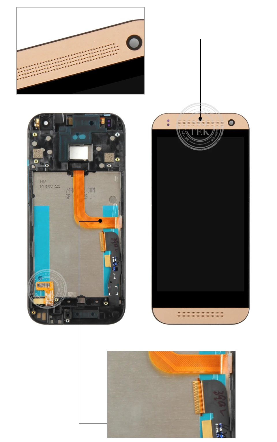 Протестированный 4," для htc One Mini 2 M8 Mini ЖК-сенсорный экран с рамкой для htc One Mini 2 M8 Mini дисплей дигитайзер сборка