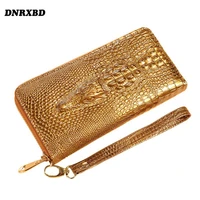 new womens wallet crocodile pattern long wallet phone bag portfel damski lady clutch bag wallet card holder carteira feminina