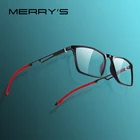 MERRYS Дизайнерские мужские спортивные очки , оправа для близорукости, очки по рецепту, ацетатная оправа, алюминиевая дужка с силиконовыми ножками S2270