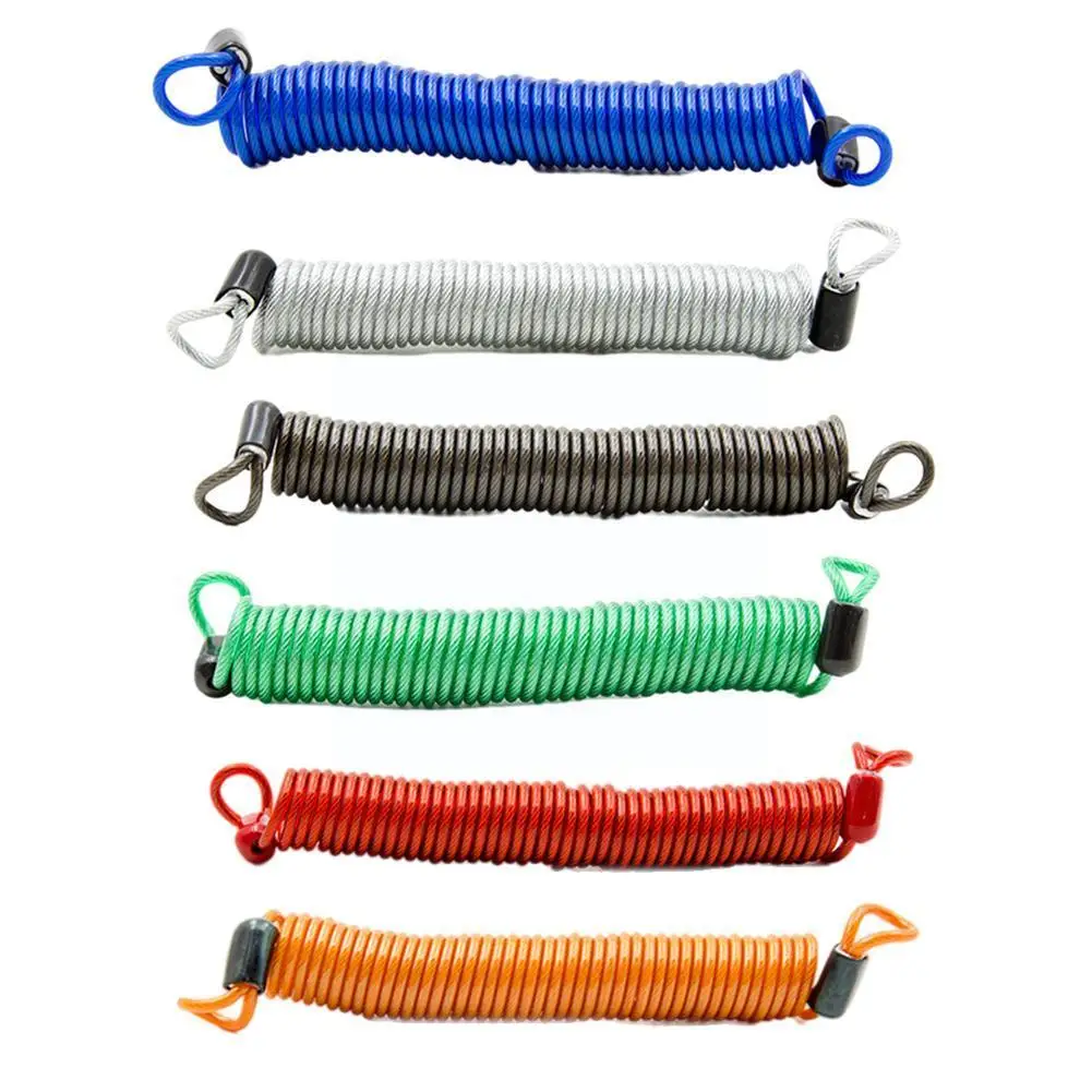 Portable Universal 1M Bicycle Lock Spring Cable Wire Reminder Anti-theft Rope For Motorcycles Bikes Scooters Safety La R1P0 |