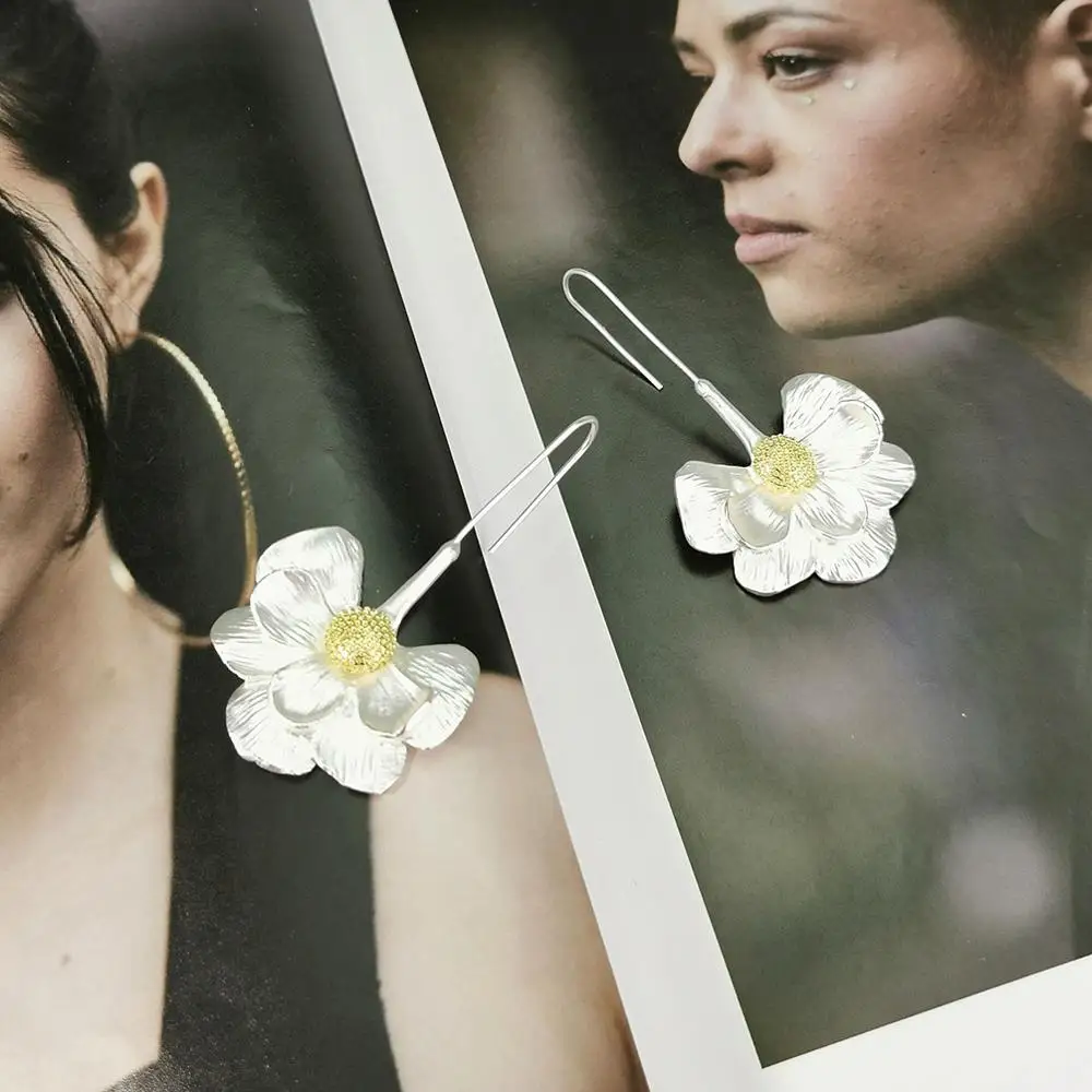 MANILAI из сплава в стиле бохо цветок висячие серьги для женщин винтажном