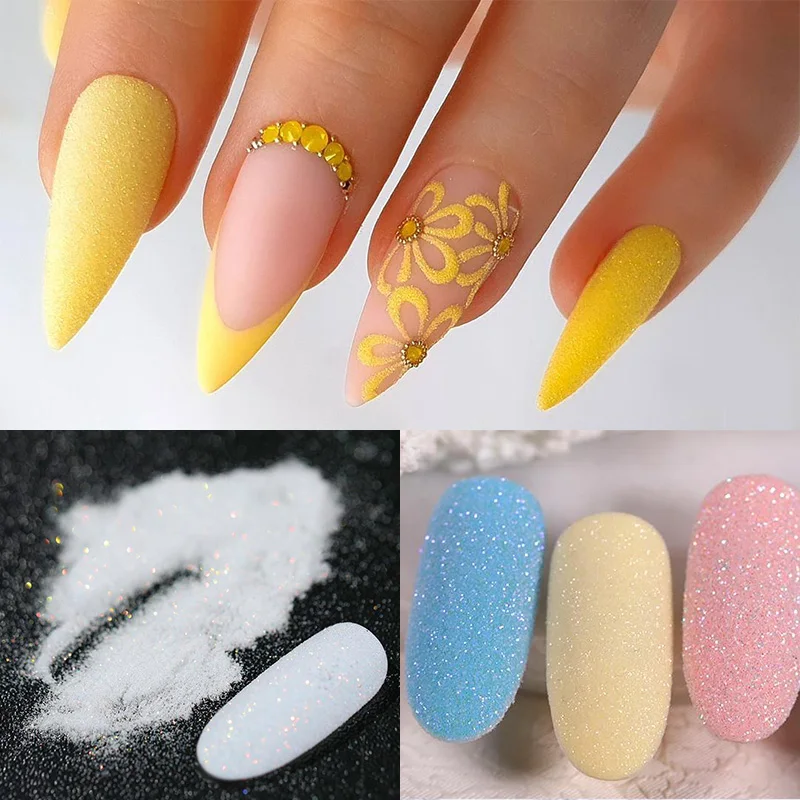 Блестящий Золотой Серебряный ноготь блестящий порошок 3D для ногтей пигментные